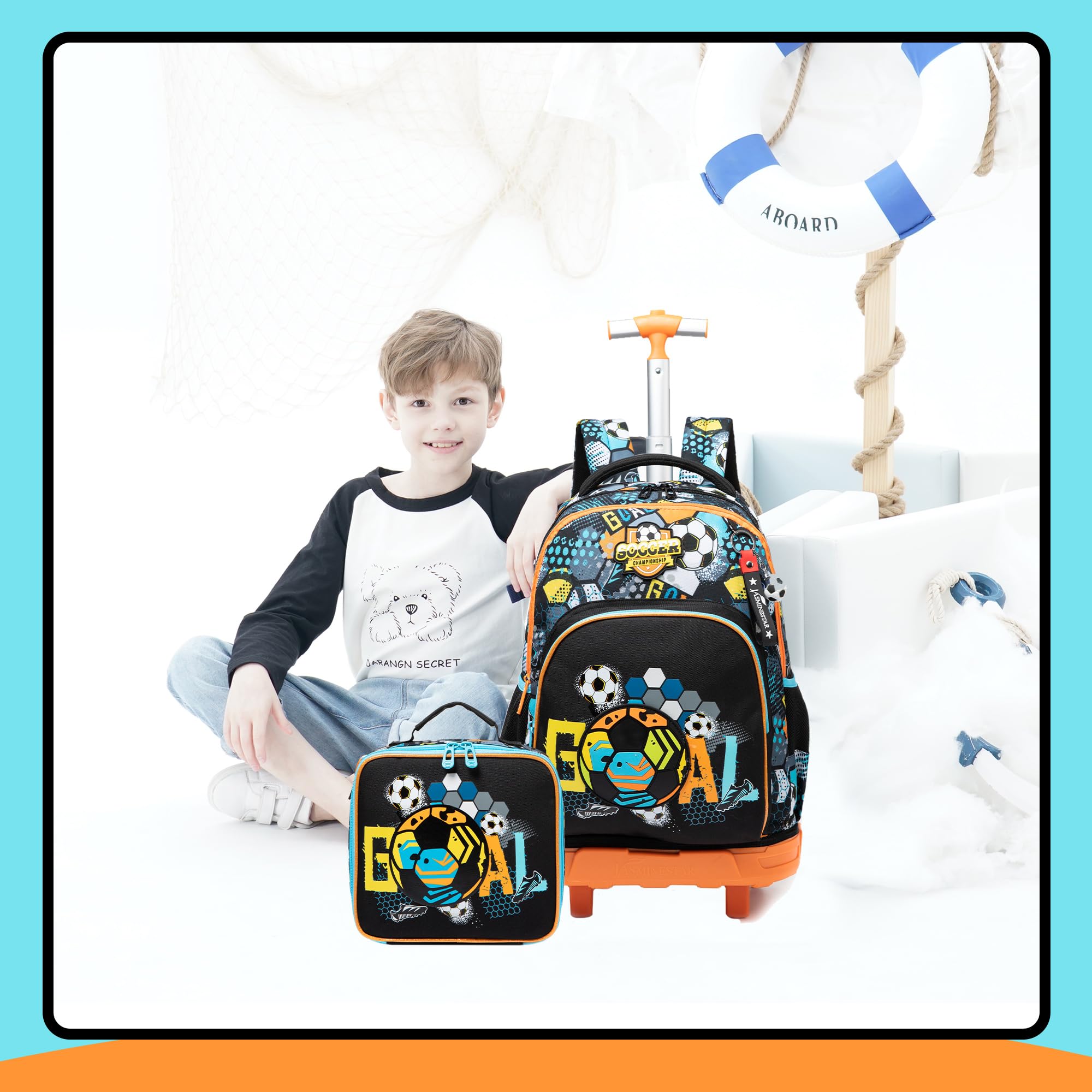 HTgroce Mochilas Trolley Escolares,3 in 1 Trolley Escolar para Niñas para la Escuela Primaria