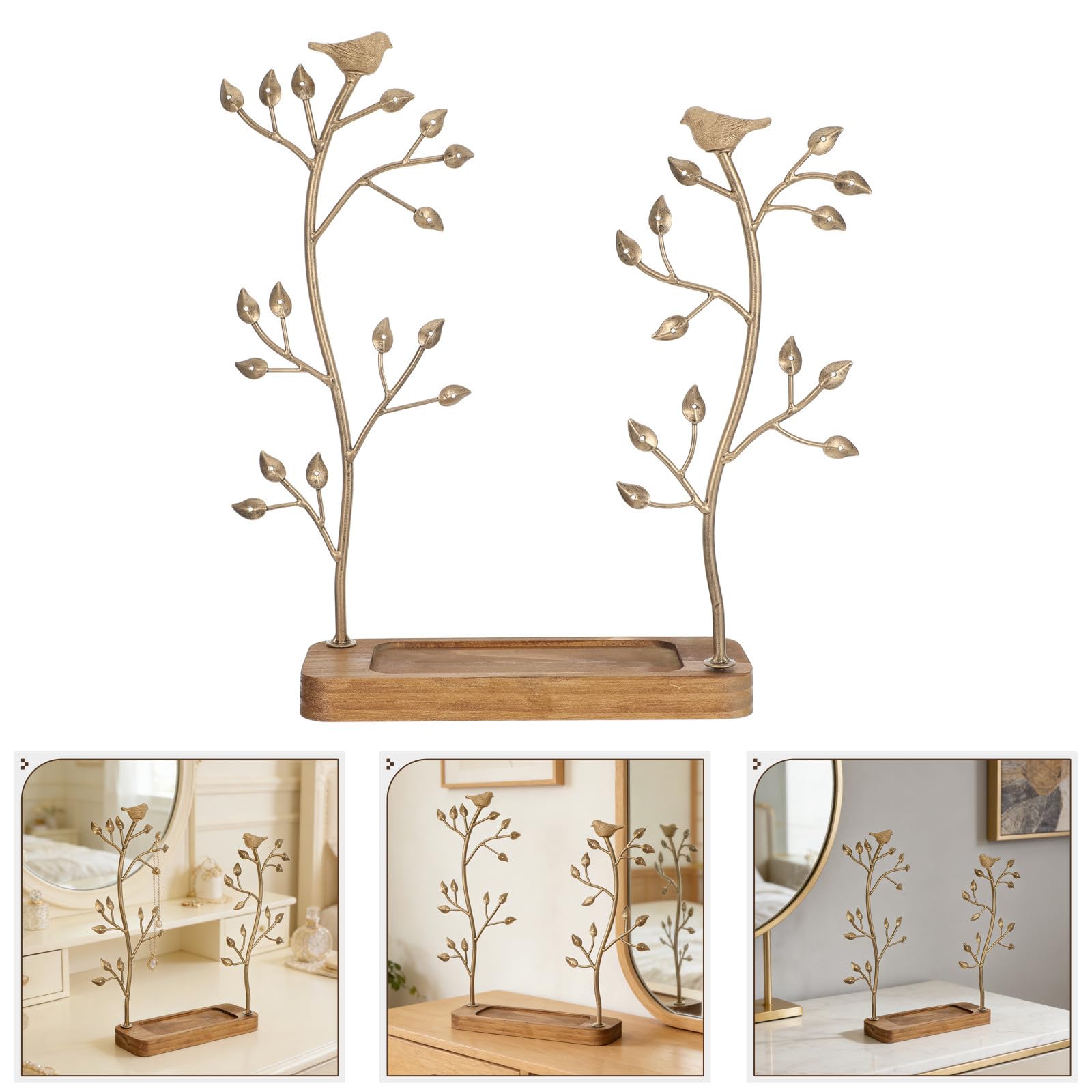 Schmuckständer für Design Eisen und mit Stabiler Schmuckhalter als Dekoratives Accessoire Halsketten und Armbänder im Schlafzimmer