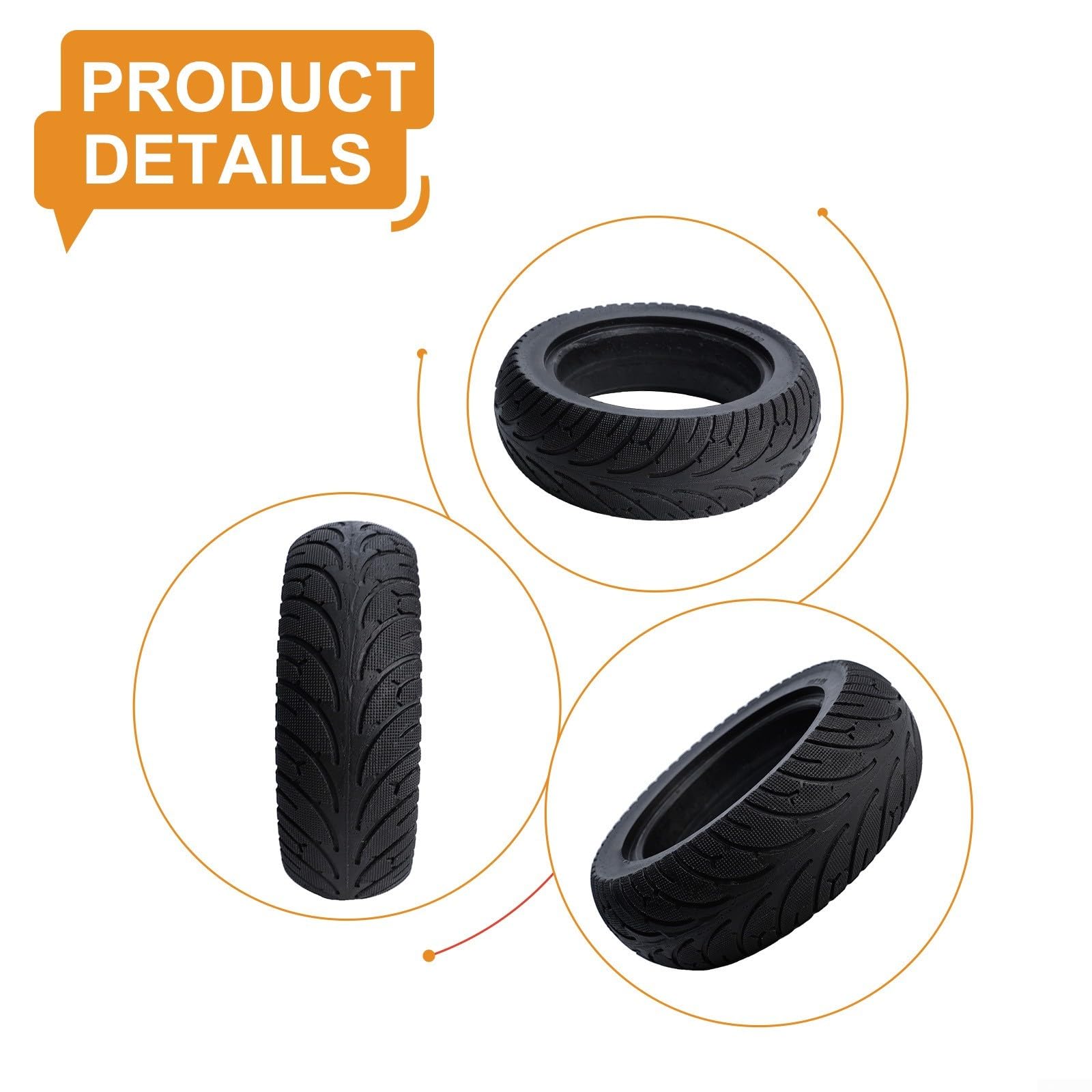 10-calowy skuter elektryczny, solidna opona 235 x 74 mm, niepneumatyczne koło zapasowe do Hoverboard Gruba odporna na zużycie antypoślizgowa gumowa opona 10 x 3,0 (10 x 2,70 a