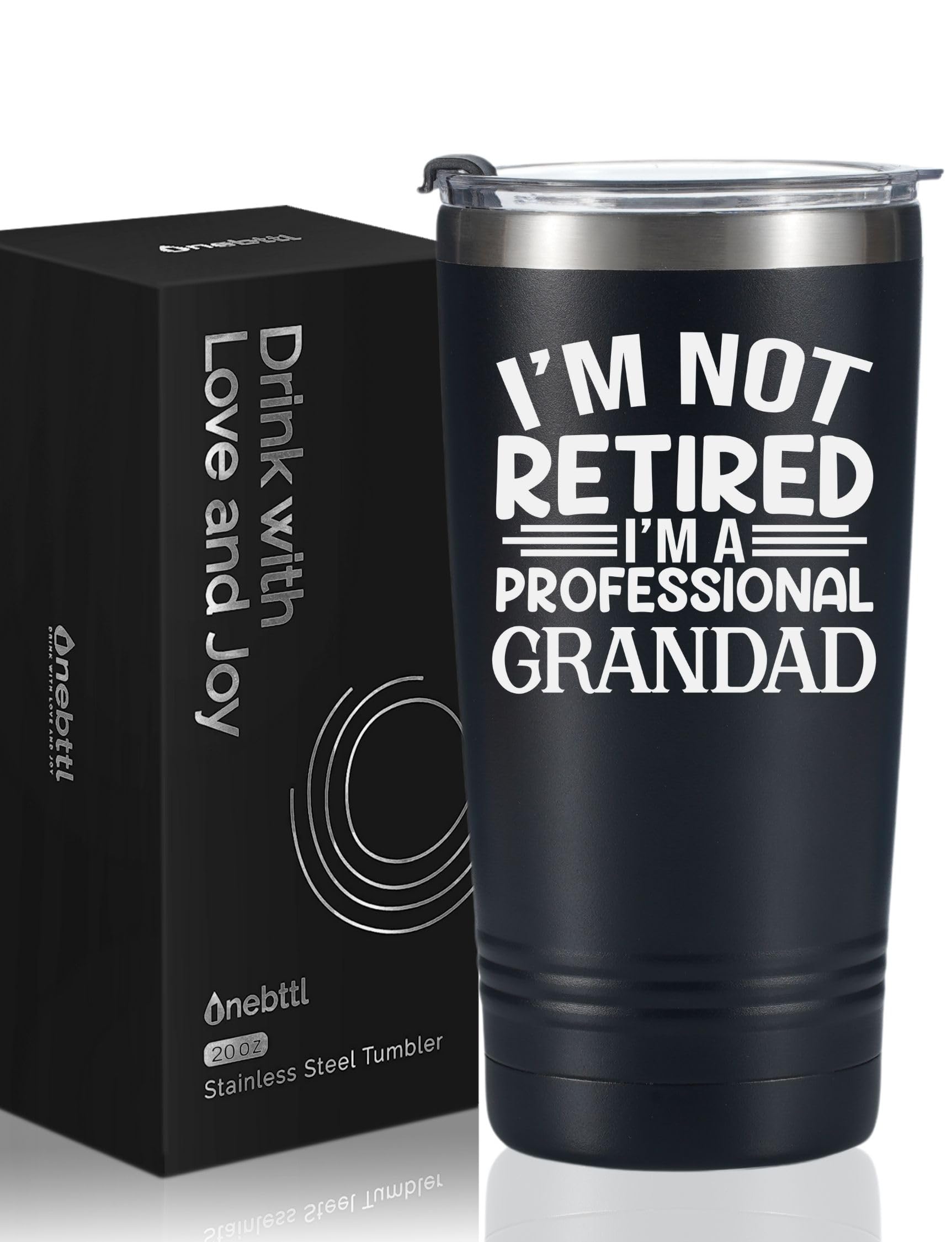 Onebttl Grandad Gifts Tumbler, Grandfather Presents from Granddaughters Grandsons for Father's Day Christmas