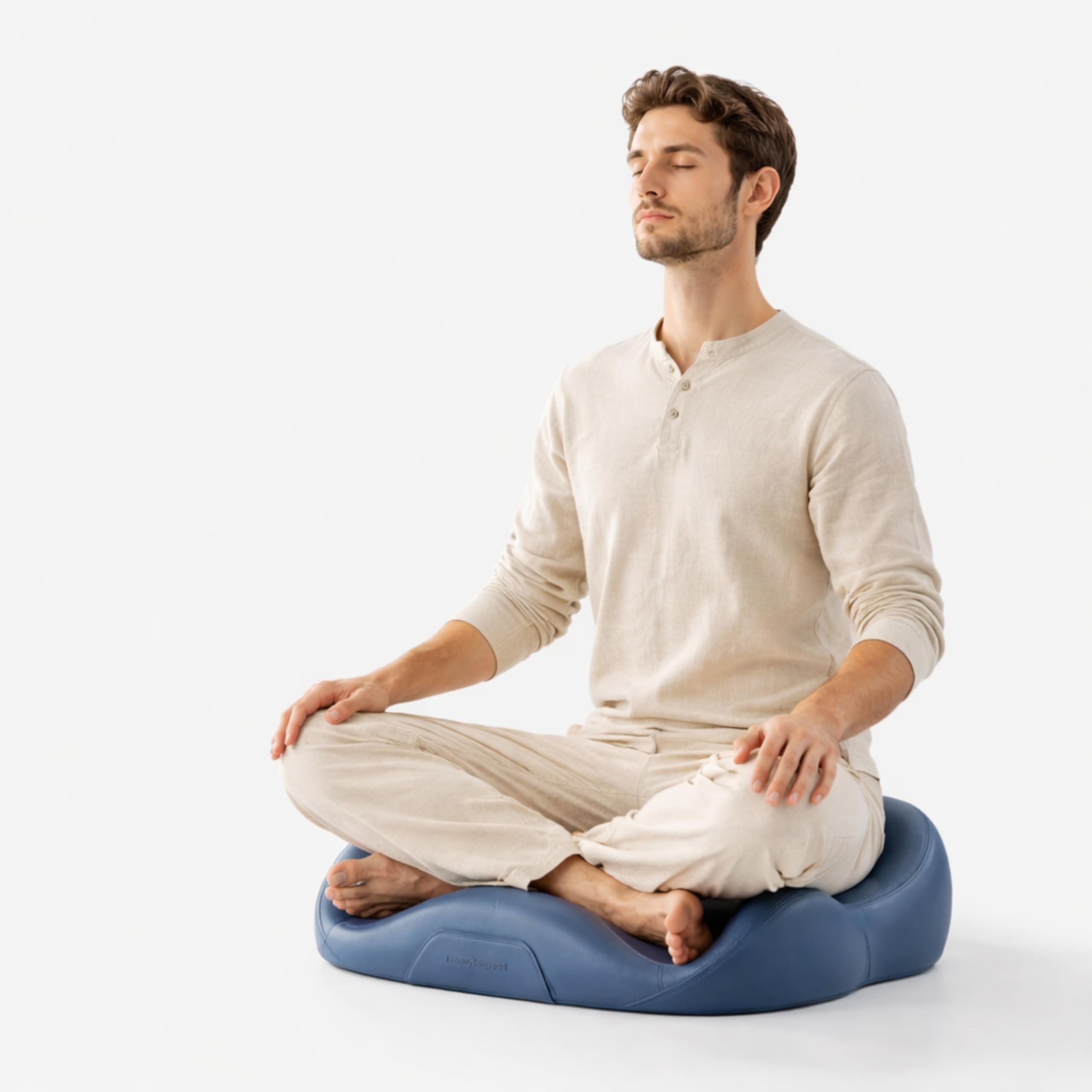 Cuscino ergonomico da meditazione Zen Mente, in memory foam, design portatile con manico, supporto disperdente per meditazione, consapevolezza e allineamento della postura