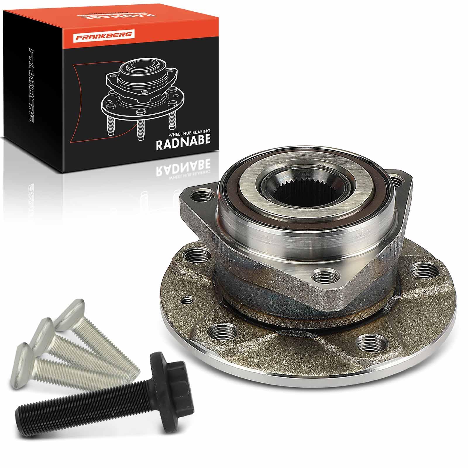 Frankberg 1x Radlager Vorderachse mit integriertem ABS-Sensor Kompatibel mit A3 8P1 Octavi.a II 1Z3 Leon 1P1 Toledo III 5P2 Q2 GAB GAG TT FV3 FVP Altea 5P1 Replace# 1K0498621