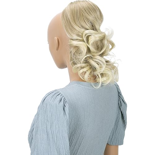 PRETTYSHOP 12" Hairpiece Braid Ponytail Extension Voluminous Wavy Honey Blond Mix PH210