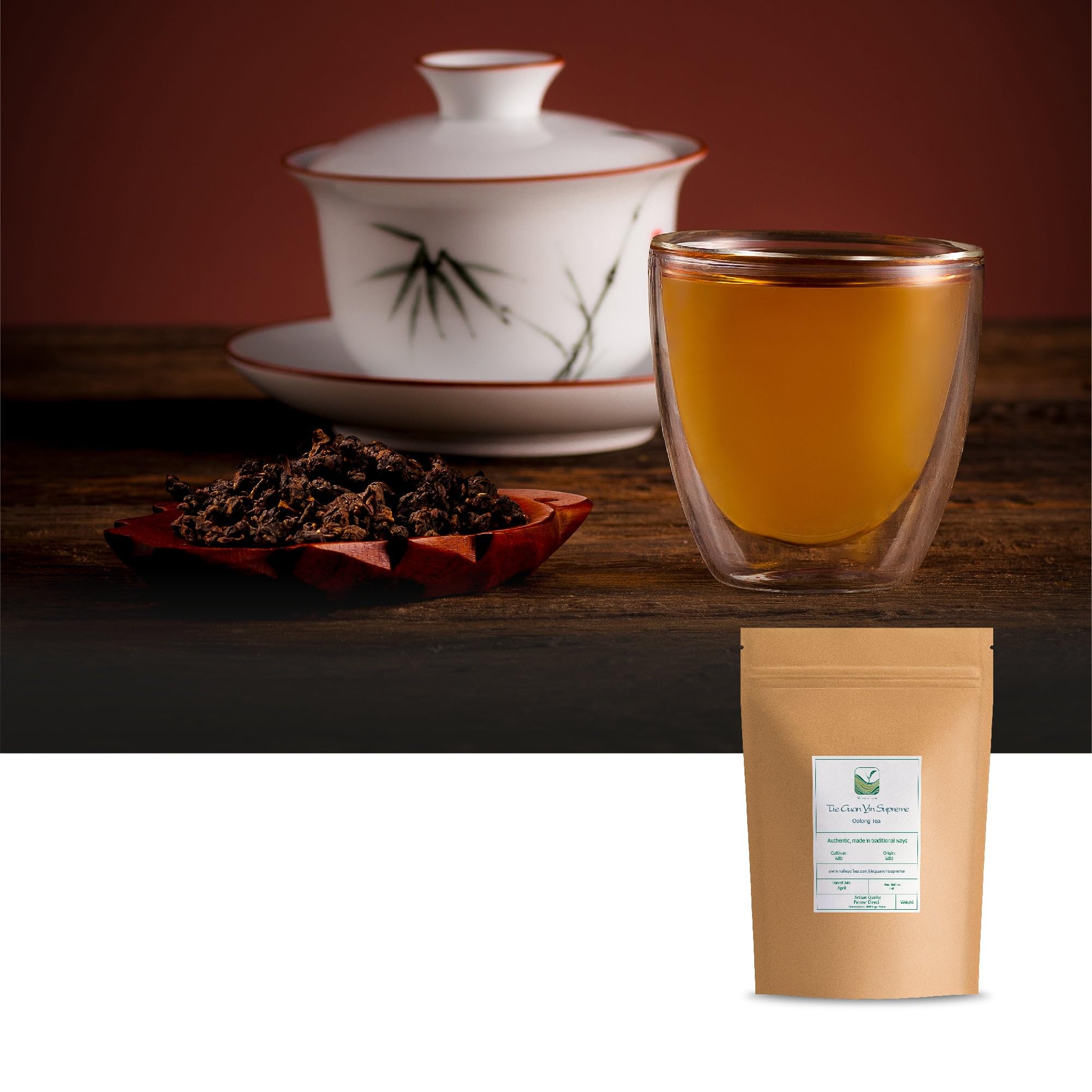 Thé Tie Guan Yin Torréfié Suprême - Montagne Alishan Taiwan | cultivé en haute altitude pour une liqueur ronde aux arômes de fruits mûrs