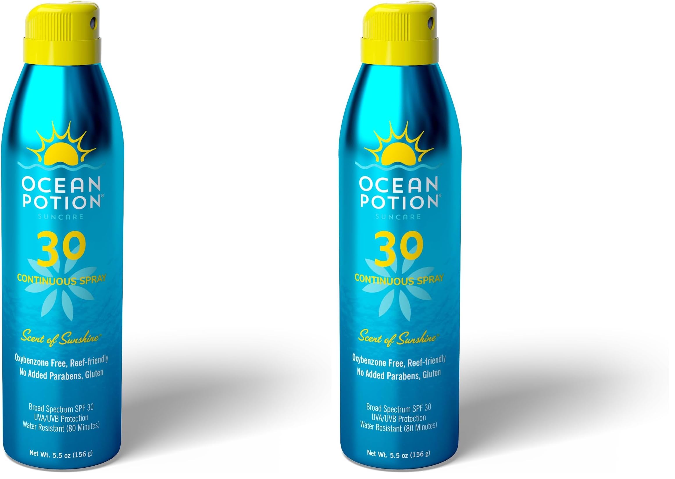 Ocean Potion Sunscreen Body Spray SPF 30 5 5oz C-Spray Pack of 2