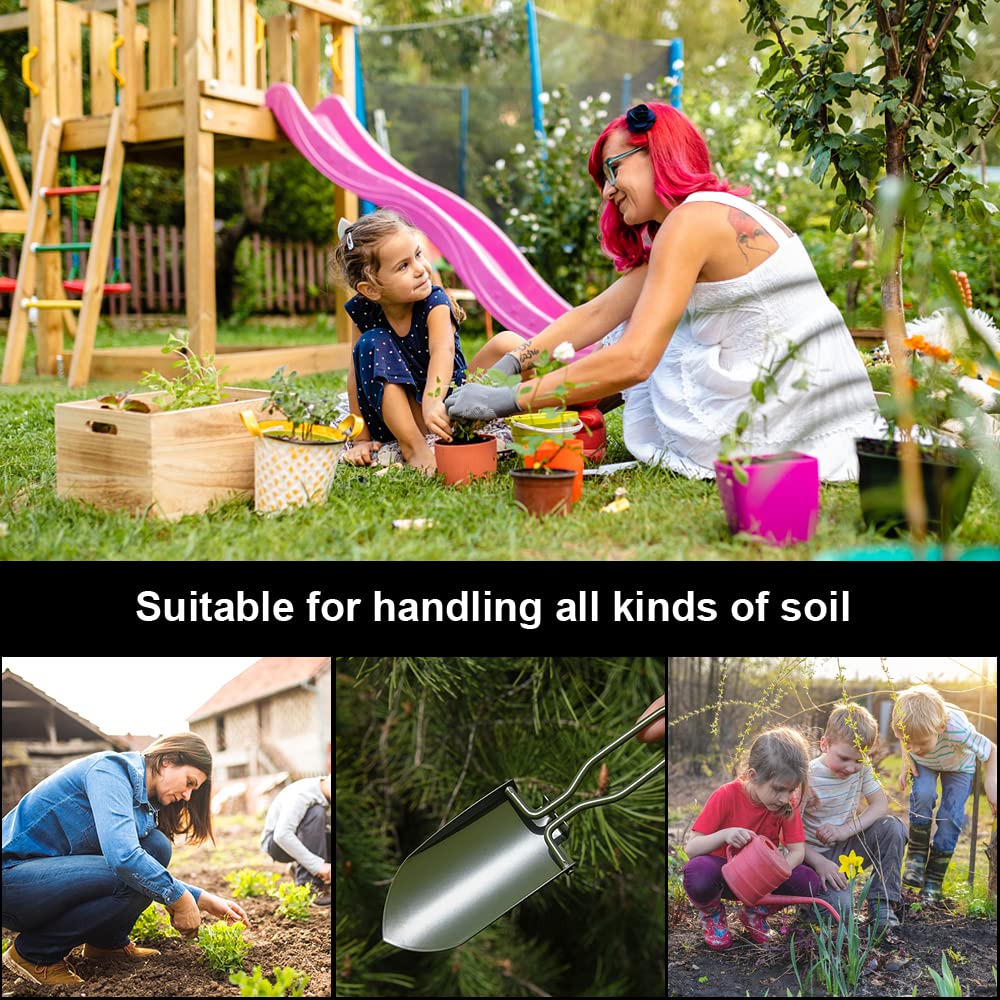 Pala De Jardín Plegable Pequeña, Mini Pala De Mano De Acero Inoxidable con Bolsa De Cinturón Pala Plegable, Pala De Supervivencia, Pala Para Jardín, Paleta De Flores, Camping Al Aire Libre