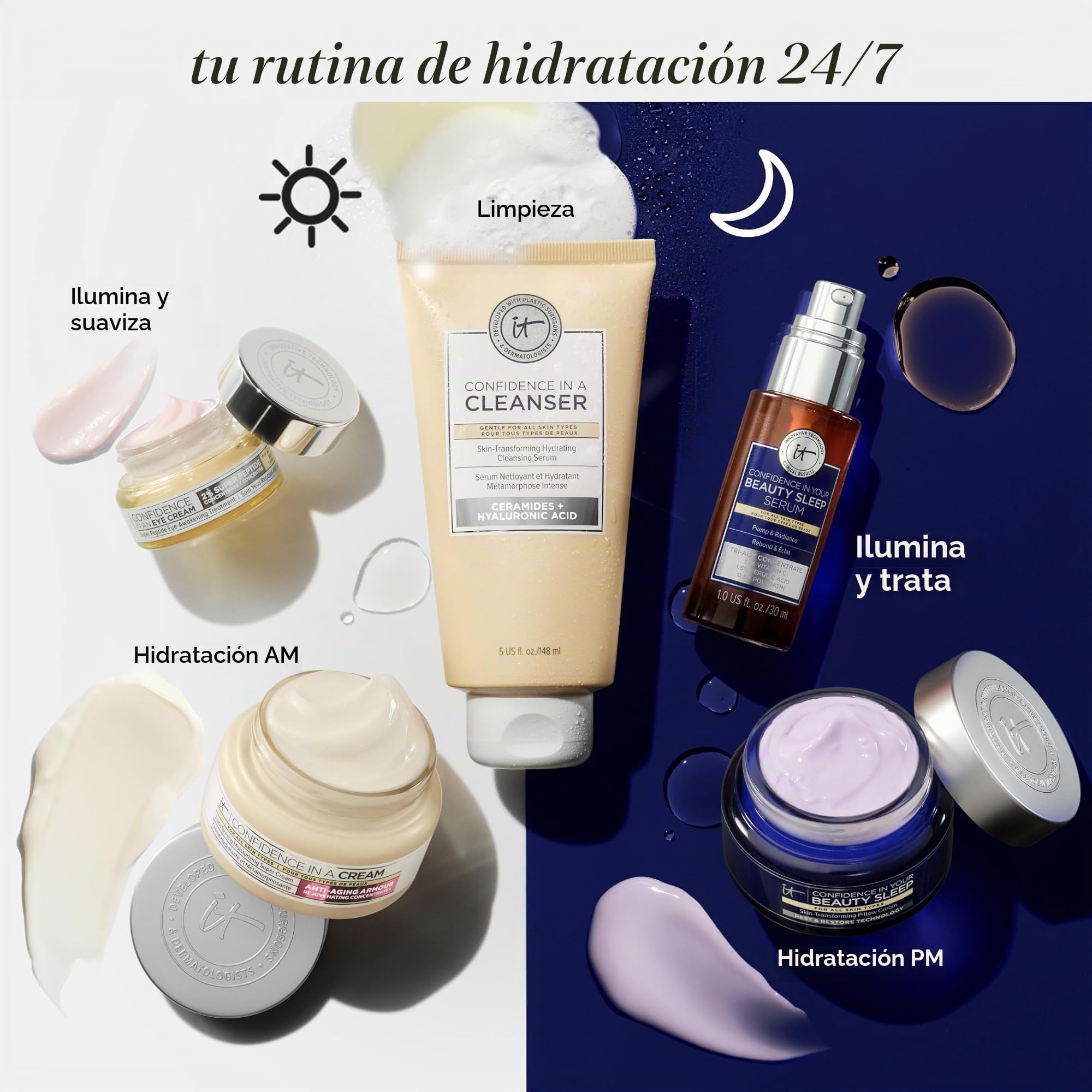 IT Cosmetics Confidence in Your Beauty Sleep - Crema de noche - Mejora visiblemente las líneas finas, arrugas, sequedad, opacidad y pérdida de firmeza - Con ácido hialurónico
