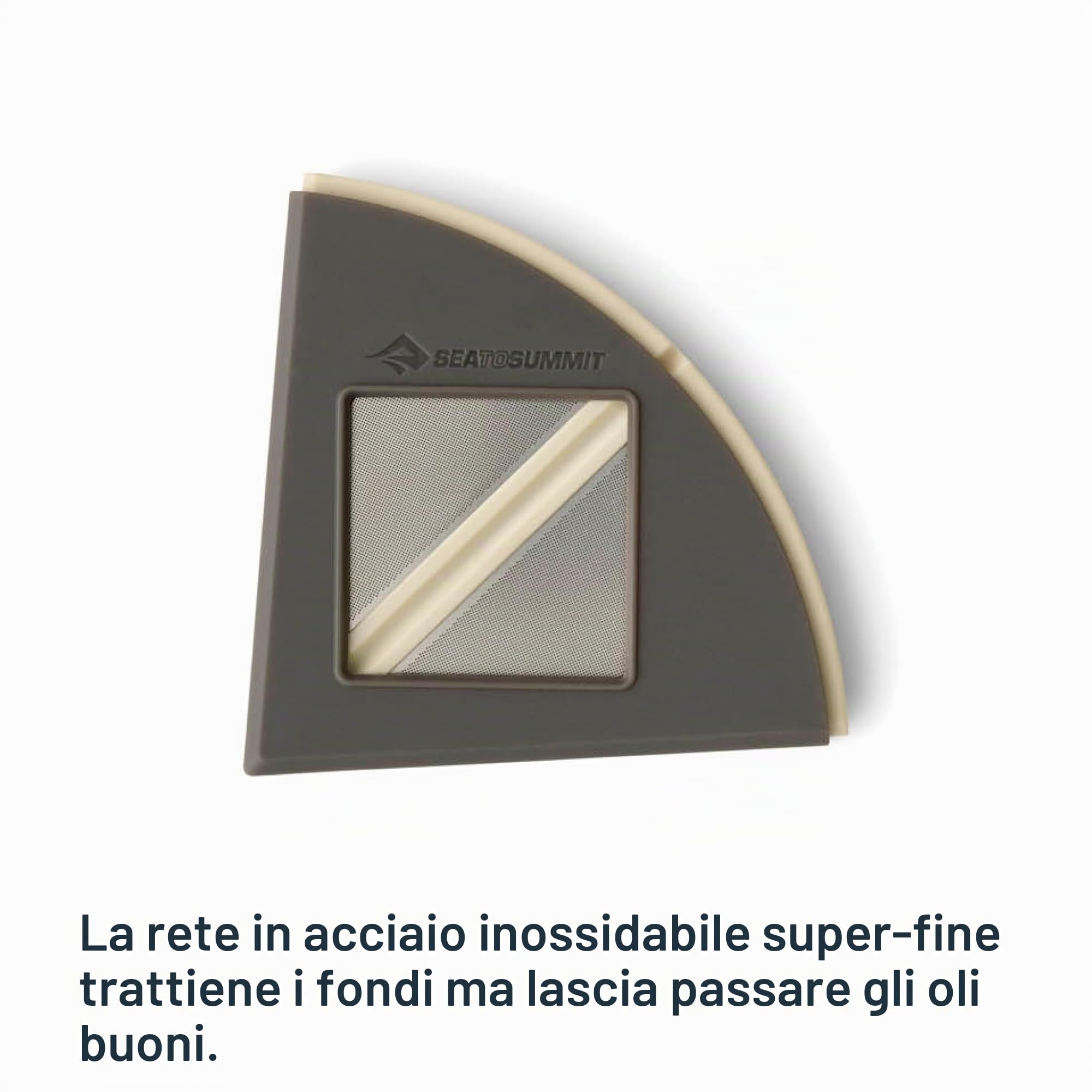 SEA TO SUMMIT - Frontier Pour Over - Filtro per caffè e tè pieghevole ultraleggero - 1 persona - Si adatta a quasi tutte le tazze e bottiglie - Senza BPA - Realizzato in silicone e acciaio