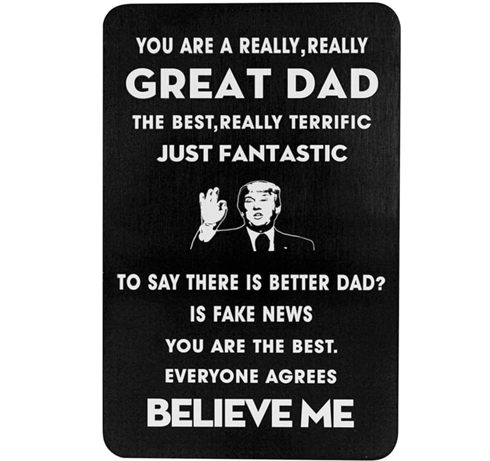 Digi4UDad Gifts Wallet Card, Personalized Stainless Steel Card for Fathers Day, Birthday, Christmas, Valentines Day, Thanksgiving, Engraved Apparel Accessories