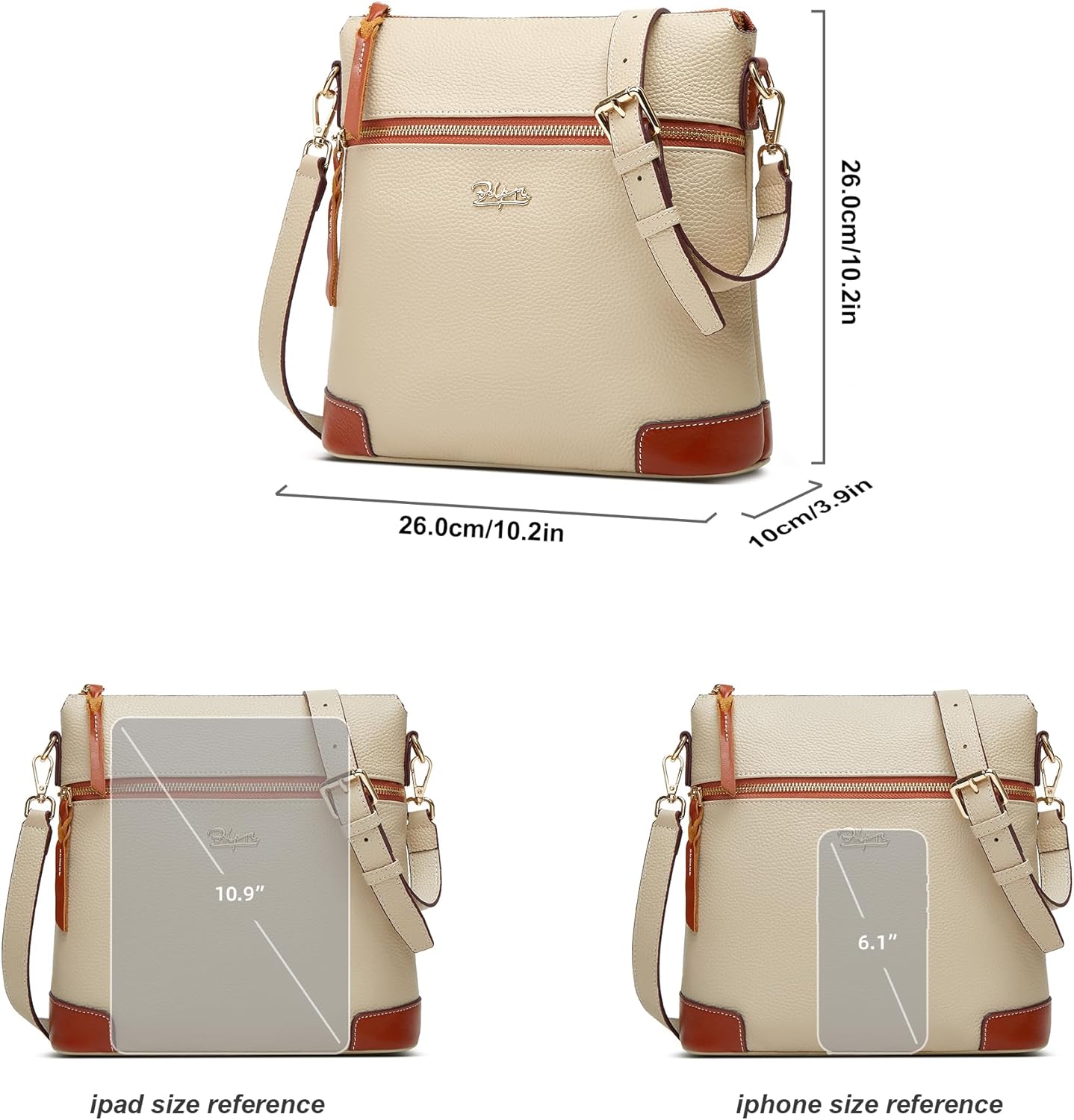 BOYATU Leather Crossbody Bag for Women: Designer Shoulder Purse for Travel - Trendy Genuine Leather Handbag for Everyday - Image 6