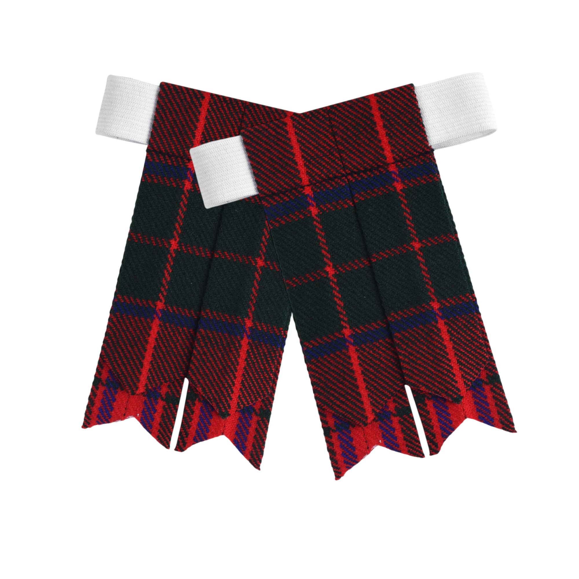 Scottish Tartan Kilt Flashes with Elastic Adjusters