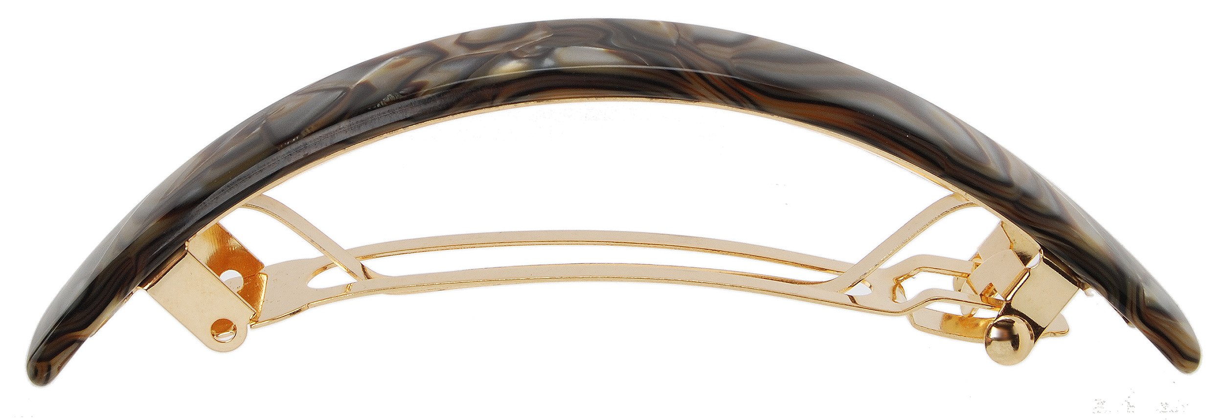 Narrow Rectangle Volume Barrette Cellulose Acetate Black for Thick Hair Amazon.com : France Luxe Narrow Rectangle Volume Barrette  main image 2