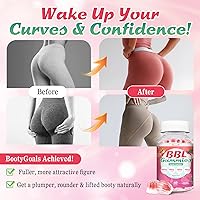 Vista 3 de BBL - Gomitas de botín para mujer, esculpir, levanta y reafirma los glúteos, monohidrato de creatina, vitaminas y mezcla de hierbas BBL, aumenta