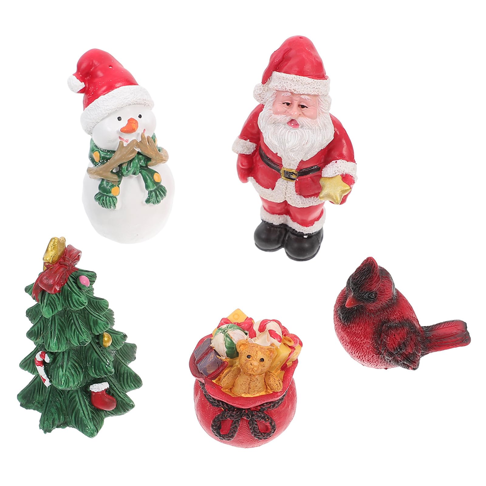 Toyvian 3 Sets Weihnachtsmodell Weihnachtsmann als Harzfigur für