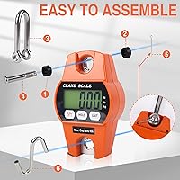 Vista 7 de Balanza digital pequeña de grúa con LED de 300 kg/600lbs Outmate.