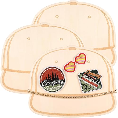 Truck Hat Template Palette Wood Baseball Cap Templates Create Personalized Hat Patches Truck Cap Design Patch Layout for Designing(3 Pcs)