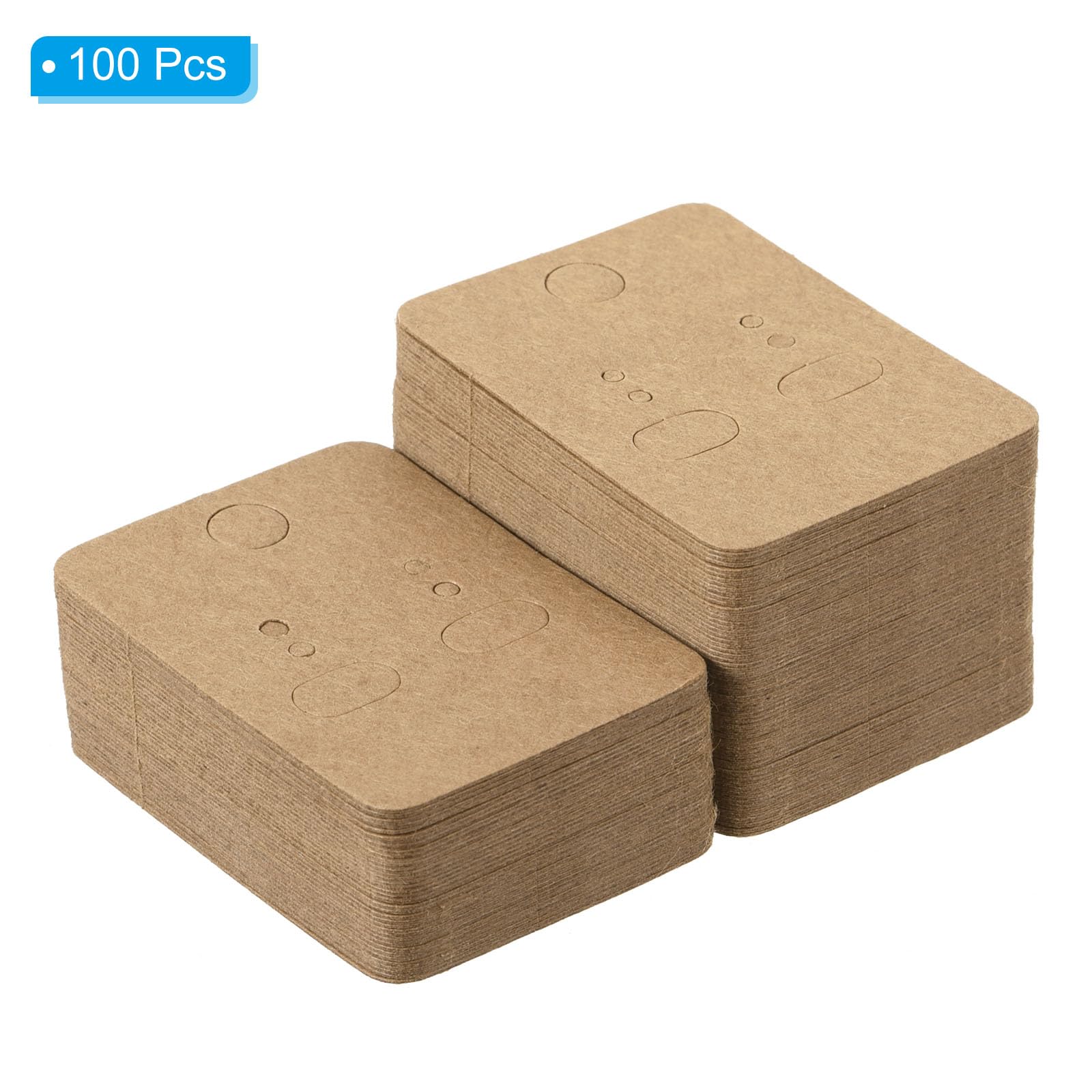 PATIKIL Lot De 500 Cartes De Présentation De Boucles D'oreilles En Papier Vierges Rondes En Carton Pour Suspendre Des Boucles D'oreilles Style 2, Blanc