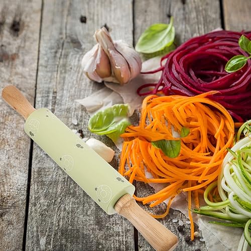 Miniatura 3 de LIFKOME Rodillo de silicona para pastelería, pizza, dumpling Skin Maker Docker para masa, ahorro de tiempo, suministros de horneado para pizza