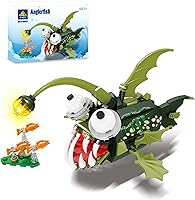 Vista 7 de KAZI Orca Toys Bloques de construcción, juegos de juguetes de construcción de criaturas marinas profundas, juguetes de animales del océano