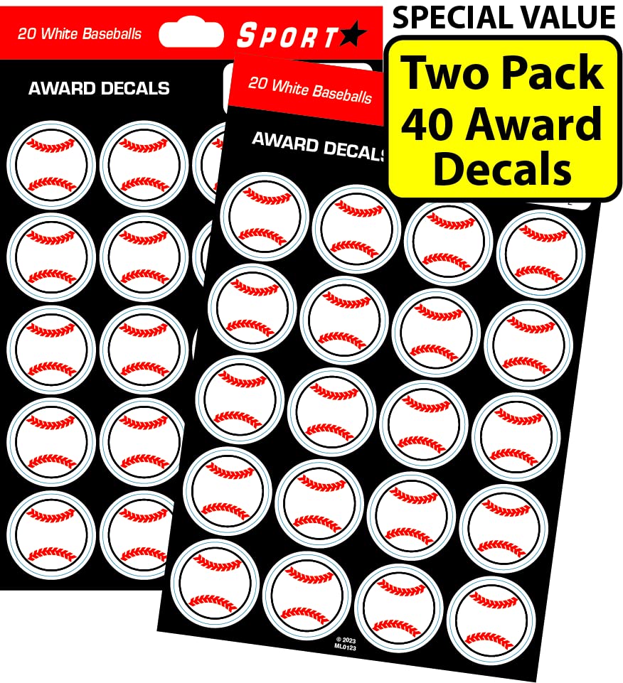 200 Pcs Football Helmet Stickers - 1-1/8" Hatchet Award Decals, Self-Adhesive For Baseball Hockey (Red On Clear) - View #9