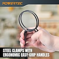 Vista 3 de POWERTEC Abrazaderas de manguera de doble bucle de 2-1/2 pulgadas para ventilación de secadora y recolección de polvo, abrazaderas de resorte