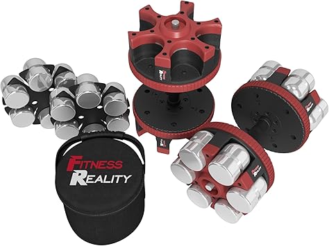 Fitness Reality Adjustable Dumbbells 10-45 Pounds