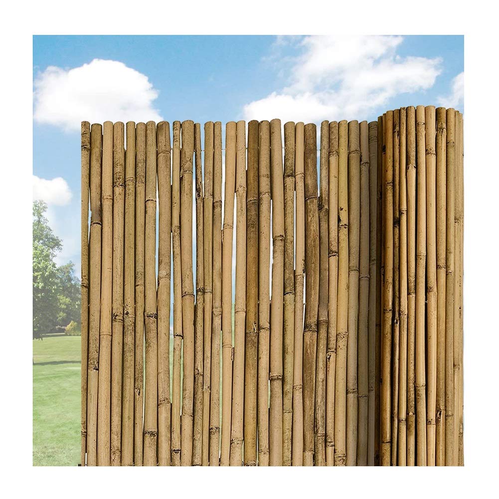 Recinzione da giardino in bambù per la privacy, 1 x 2 m, pannelli ecologici in bambù naturale, resistenti alle intemperie e durevoli, ideali per uso interno/esterno in terrazza, cortile e pavimento