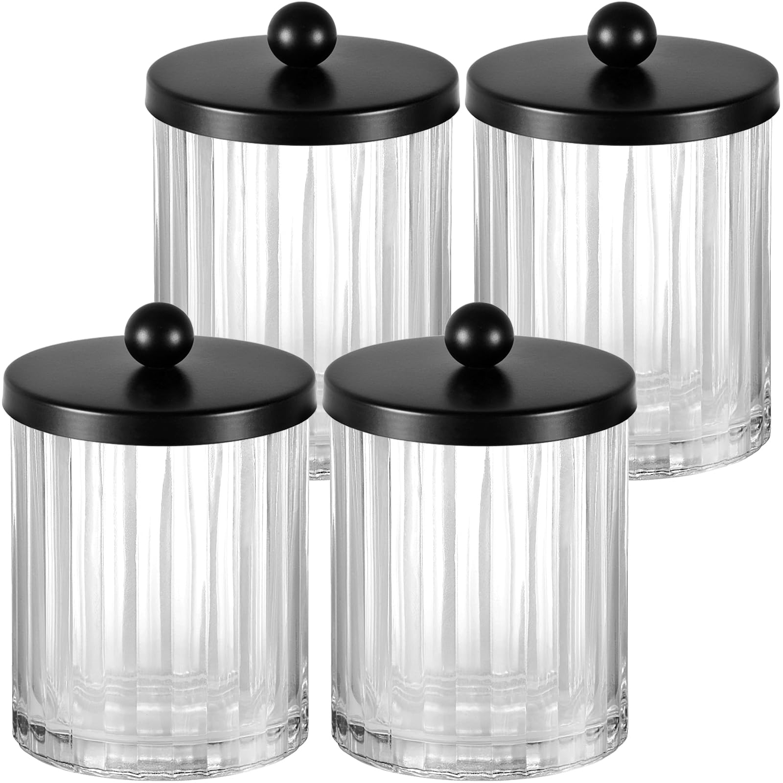 Amber Glass Jars - Qtip Holder for Bathroom -16 Amber Glass Jars - Qtip Holder for Bathroom -16