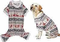 Vista 8 de Lanyar pijama de Navidad para mascotas para perro, para festividades, 100 % algodón, de Papa Noel, del reno Rudolph