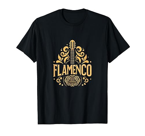 Flamenco Spanish Guitar - Flamenco Guitar Art T-Shirt