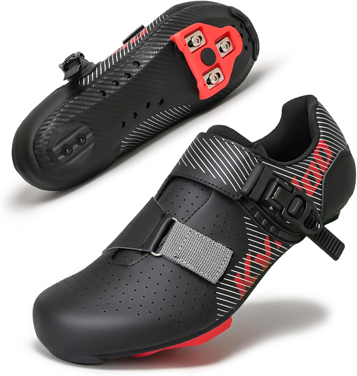 Kyedoo Mens Wide Cycling Shoes Compatible with Peloton Bike Shoes for Indoor Outdoor with Delta Cleats Gym Racing Bicycle