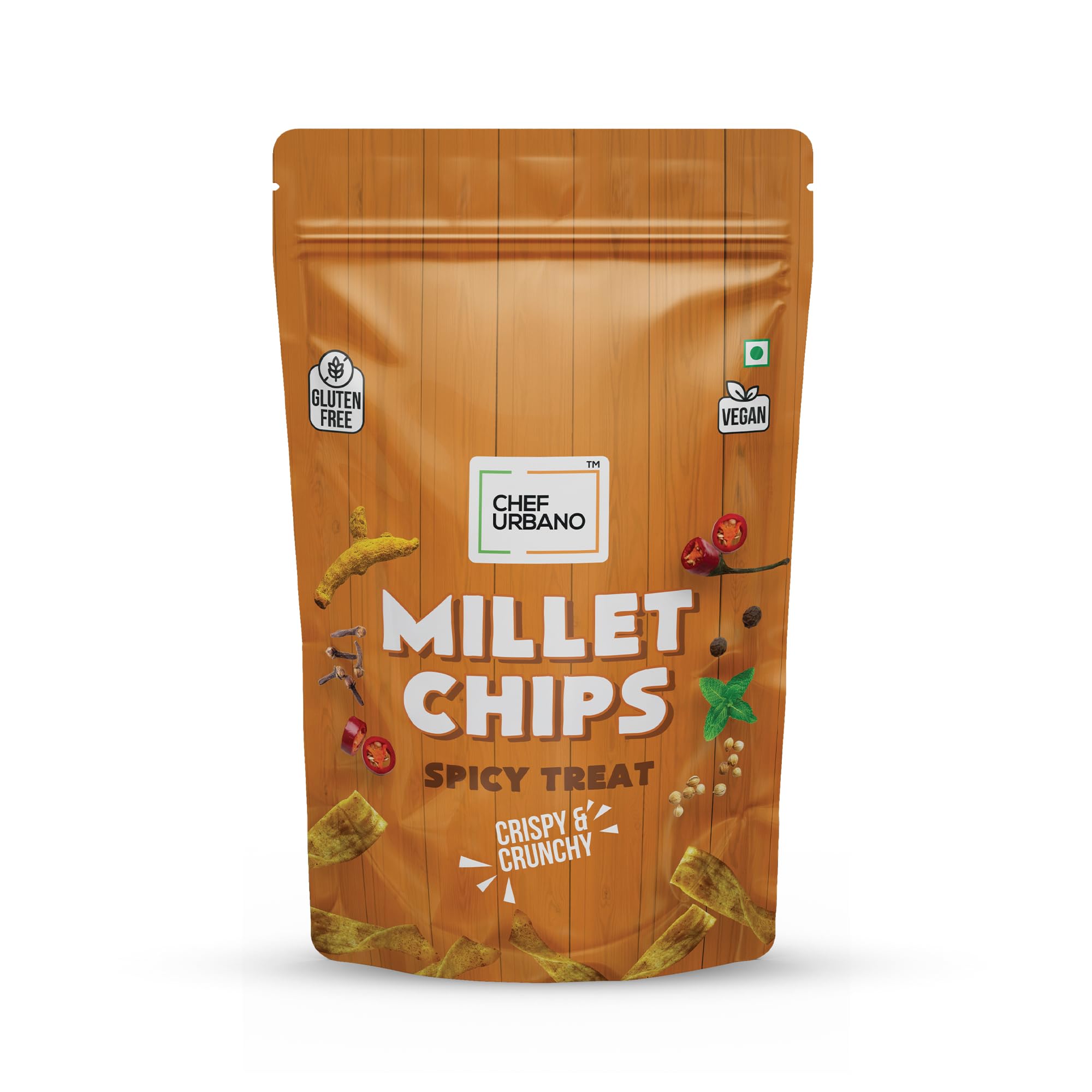 Chef Urbano Millet Chips Spicy Treat 85g | Gluten Free | | Vegan | Low GI | Crunchy Healthy Snacks | High Protein and Fiber Rich | Good for Diet | Good for Kids (B0CTKQR3L1) Amazon Price History, Amazon Price Tracker