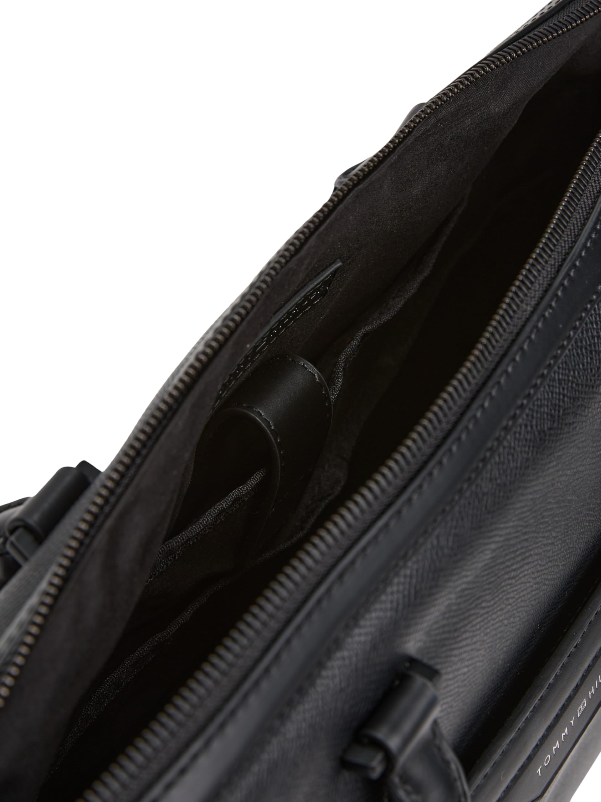 Tommy Hilfiger Sac pour Ordinateur Portable Homme Business en Cuir, Noir (Black), Taille Unique