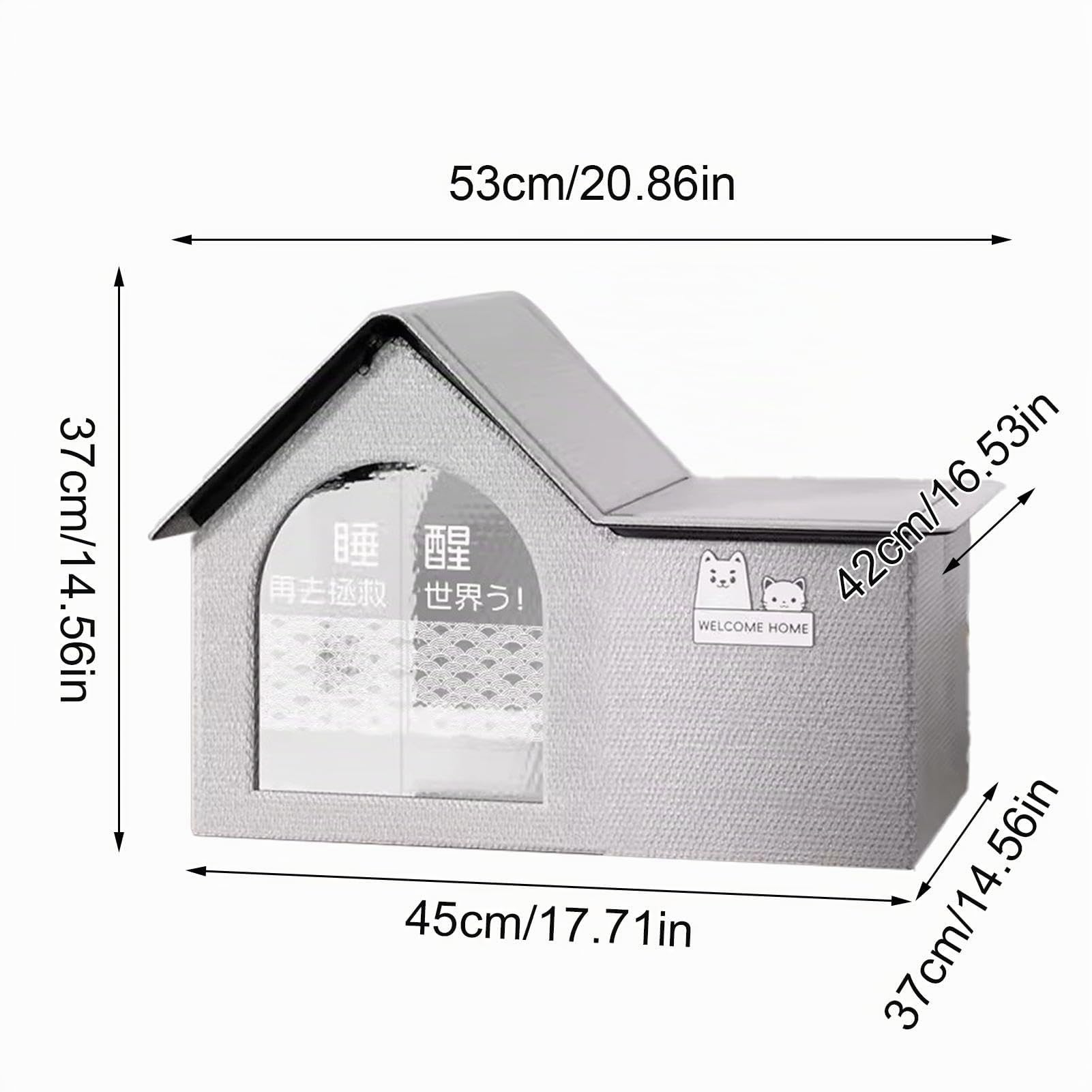 Casa de refrigeración para Gatos, casa Plegable para Gatos y Perros con 10 Bolsas de Hielo, casa de refrigeración Impermeable para Mascotas en Interiores y Exteriores para Verano