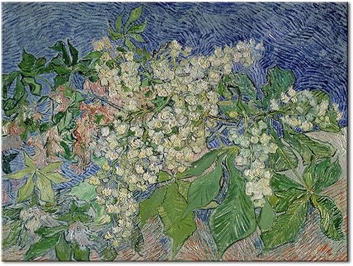 Miniatura 2 de Wieco Art Lienzo con ramas de castaño floreciente, impresiones de arte de Vincent Van Gogh, pinturas famosas, reproducción clásica, cuadros de