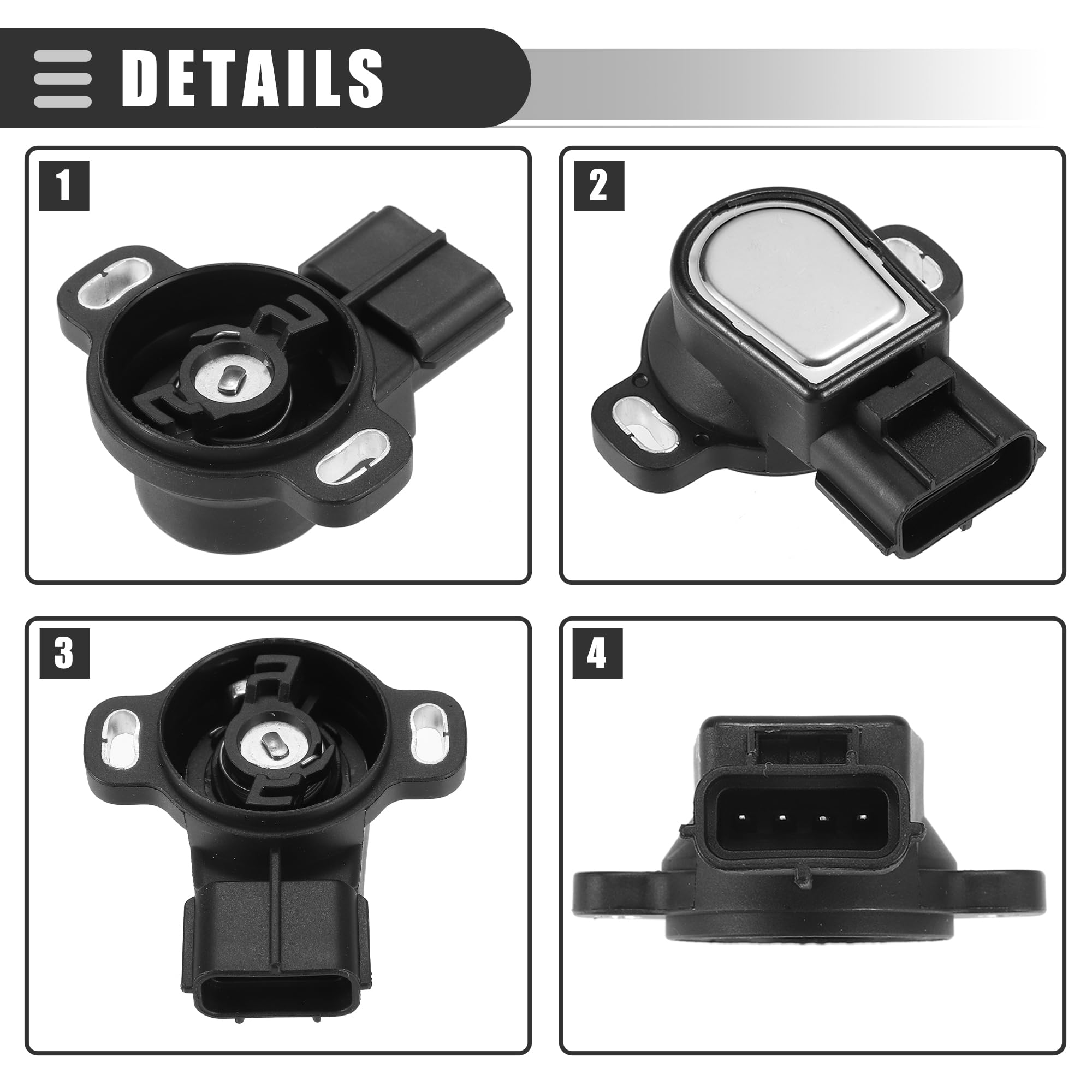 A ABSOPRO Drosselklappensensor für MAZDA MX-6 Kunststoff Schwarz