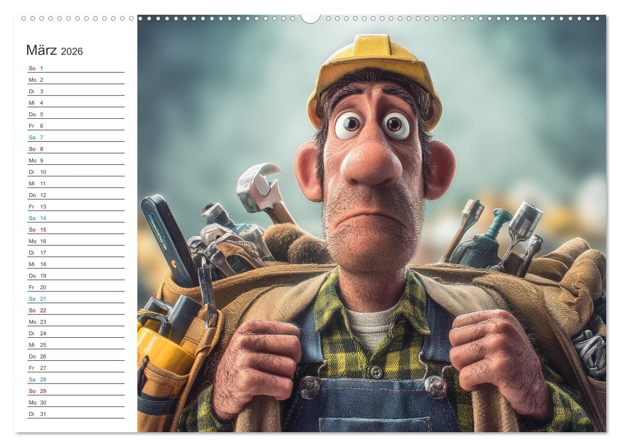 Kaffee, Kabel, Katastrophen (hochwertiger Premium Wandkalender 2026 DIN A2 quer), Kunstdruck in Hochglanz: Dieser Handwerker-Humor-Kalender bringt mit ... oder in die Werkstatt. (CALVENDO Spass)