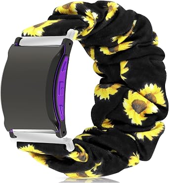 Blueshaweu Compatible with Shock Clock MAX Bands, Fabric Elastic Scrunchie Elastic Watch Band Women Cute Replacement Straps Compatible with Pavlok Shock Clock 3, Shock Clock MAX