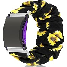 Blueshaweu Compatible with Shock Clock MAX Bands, Fabric Elastic Scrunchie Elastic Watch Band Women Cute Replacement Straps Compatible with Pavlok Shock Clock 3, Shock Clock MAX