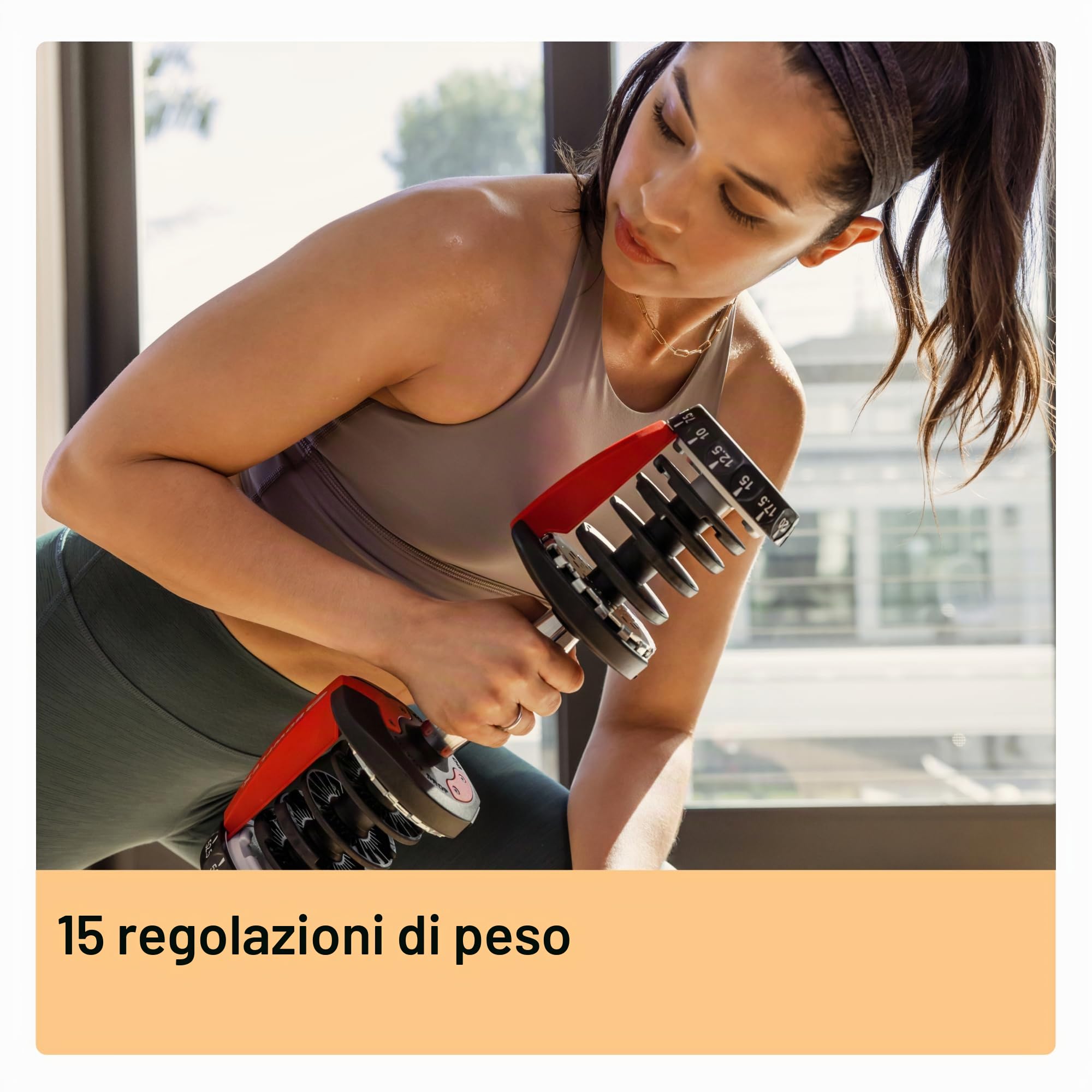 Bowflex SelectTech Serie Pesi Regolabili – Sistema Compatto con Manubri e Kettlebell 52, 90, 552i, 1090i e 840 per Allenamento di Forza a Casa