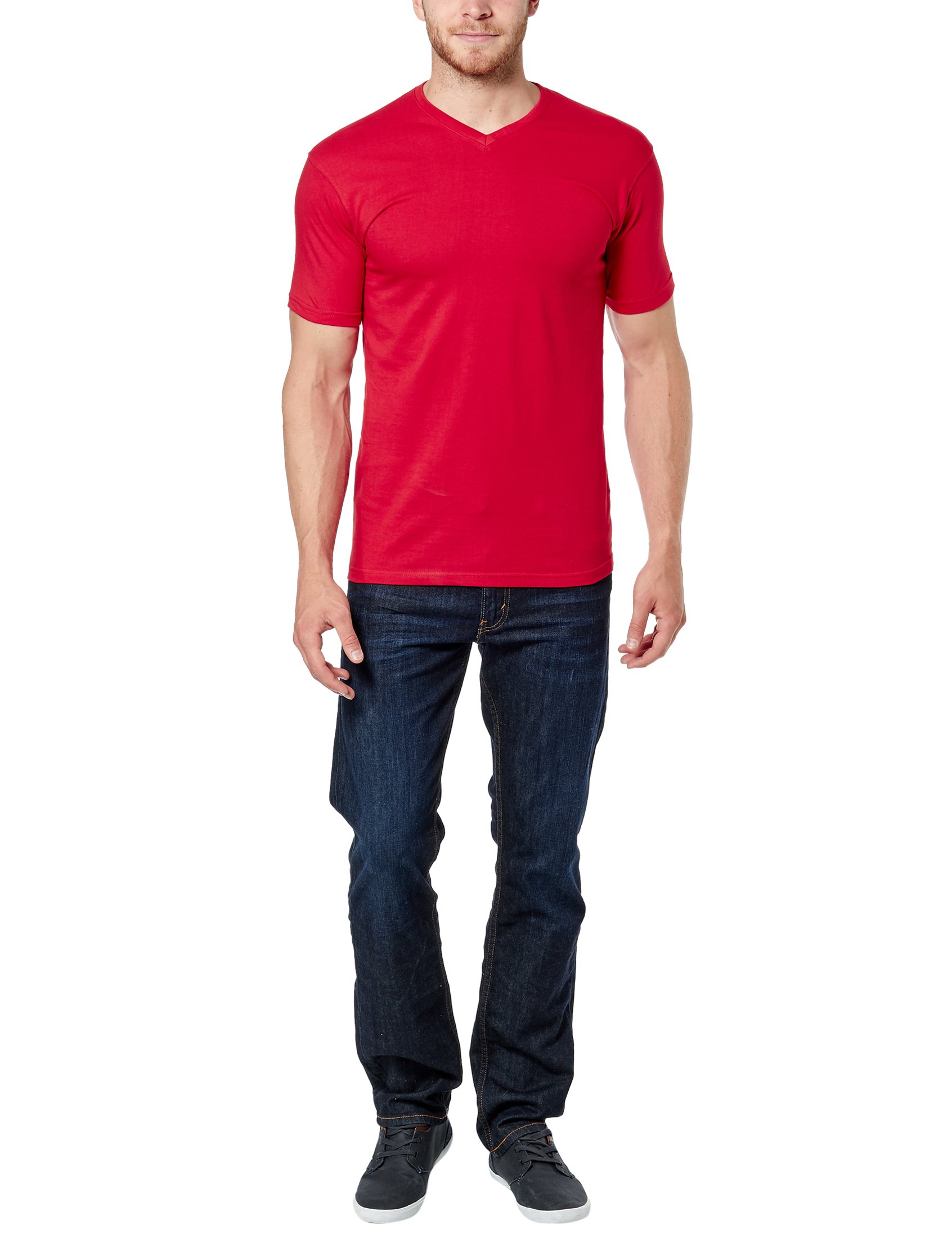 Lower East Basic T-Shirts mit V-Ausschnitt für Herren 3er I 5er I 10er Pack aus 100% Baumwolle in vielen Farben