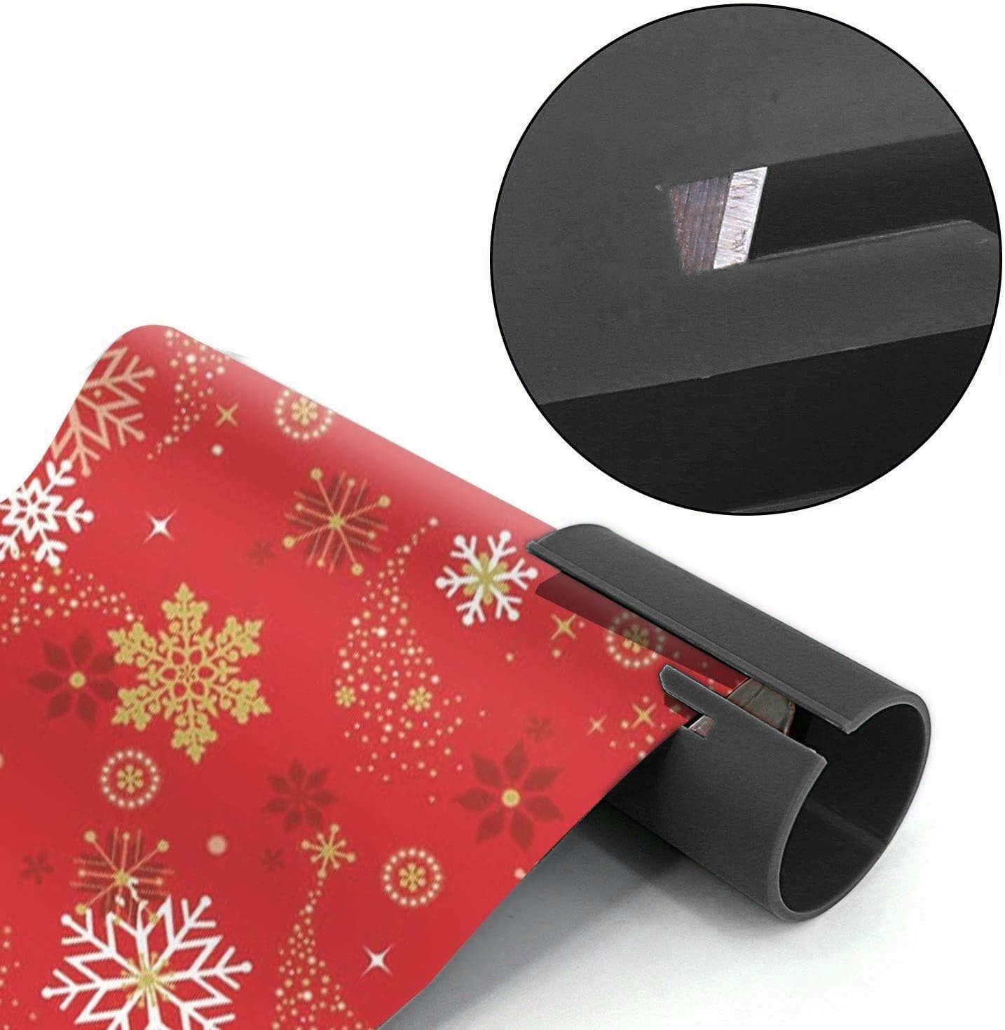 3 Pack Christmas Wrapping Paper Cutter Tube, Paper Roll Cutters, Sliding Gift Wrap Cutter, Storage Holder & Dispenser W/Embedded Blade, Roll Sliding Line Cut Trimmer, Round Lip, Safer and Easier Cutting : Office Products