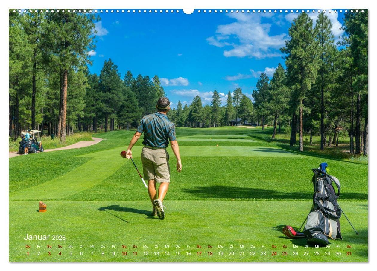 Passion Golf (Wandkalender 2026 DIN A2 quer), CALVENDO Monatskalender: Stimmungsvolle Impressionen aus der Welt des Golfsports (CALVENDO Sport)