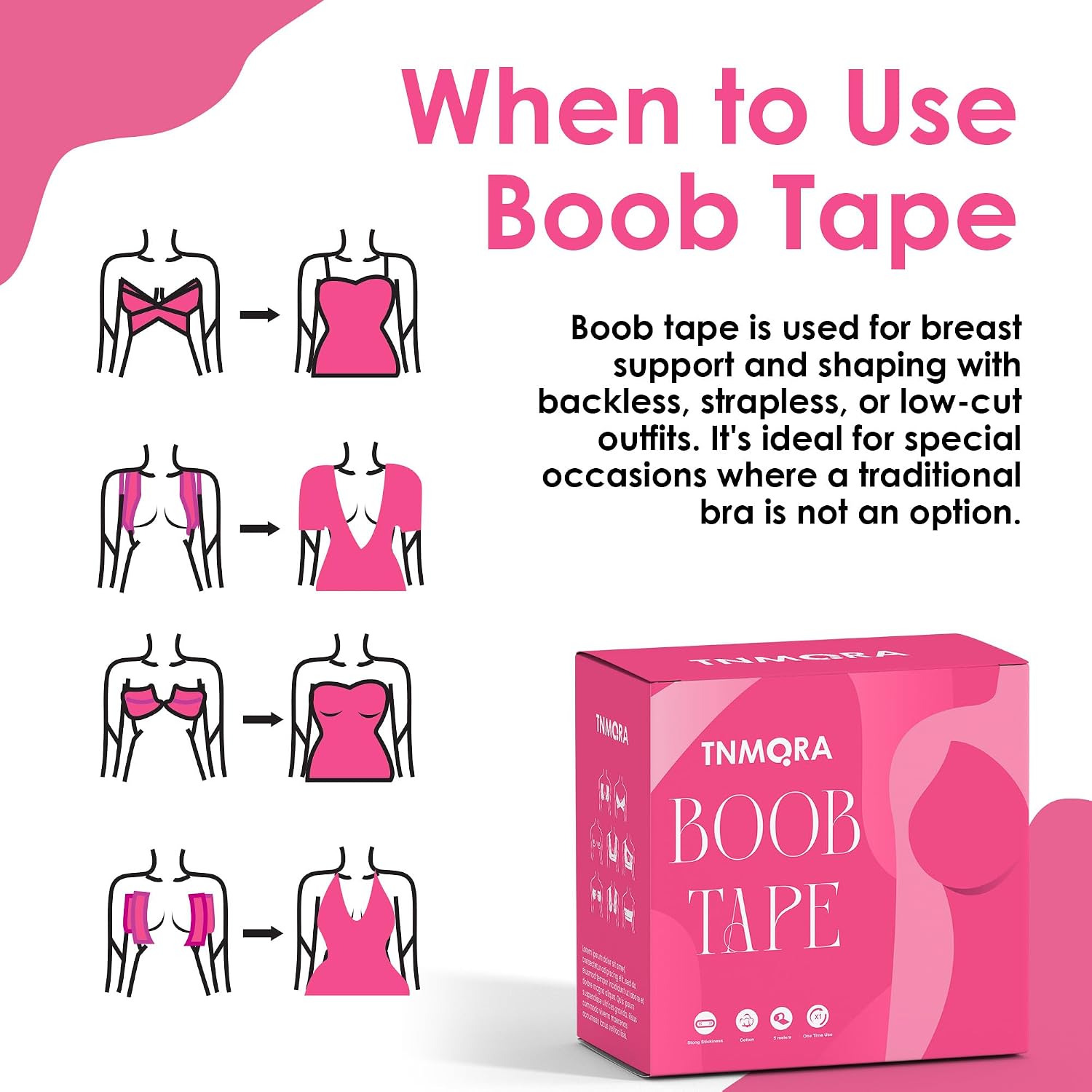 Boob Lift Tape with Nipple Covers, Boobtape For Large Breasts, 16.4ft Breathable Beige Breast Tape, Invisible Push Up Adhesive Breast Lift Pasties, Backless Bra Nipple Tape, For All Cup Sizes