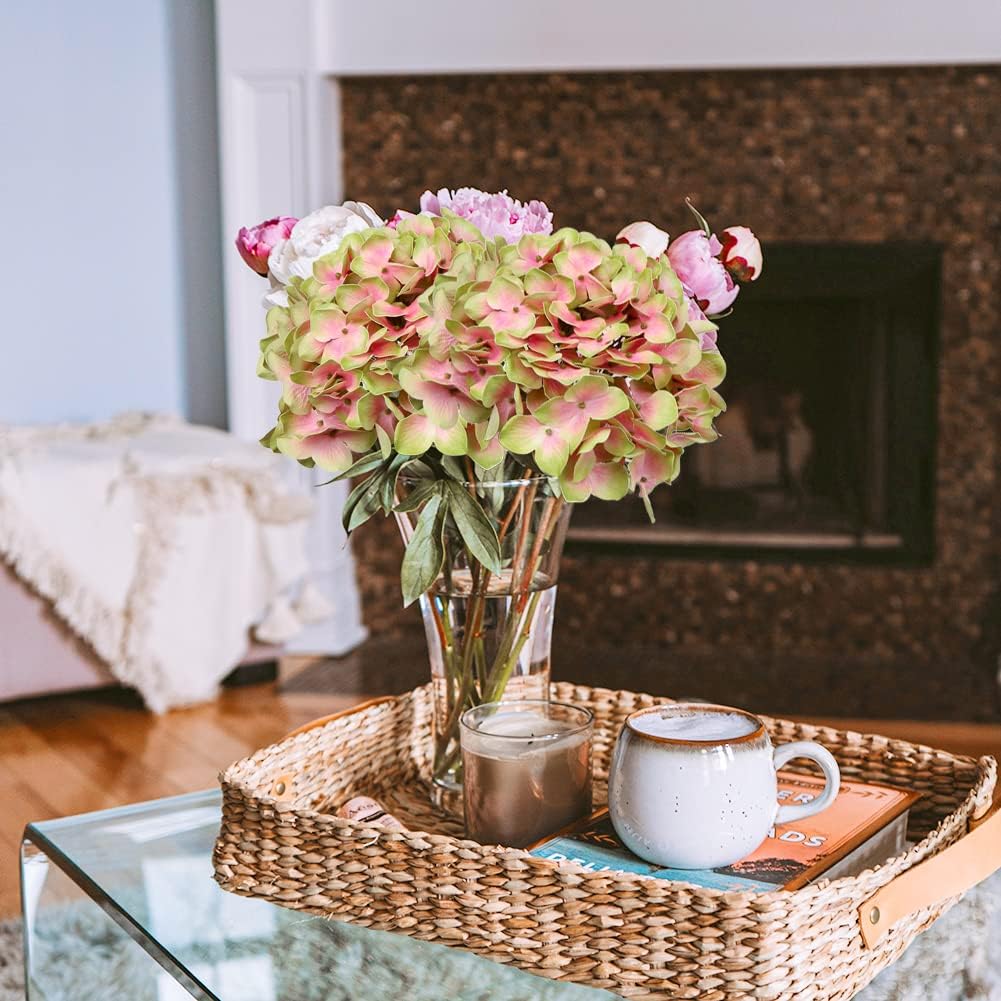 DILATATA Silk Hydrangea Flower 26" Big Fake Hydrangea Faux Flowers Lifelike Tall Artificial Hydrangea Real Touch Hydrangea for Wedding Ceremony Centerpieces Decor 6PCS - Image 4