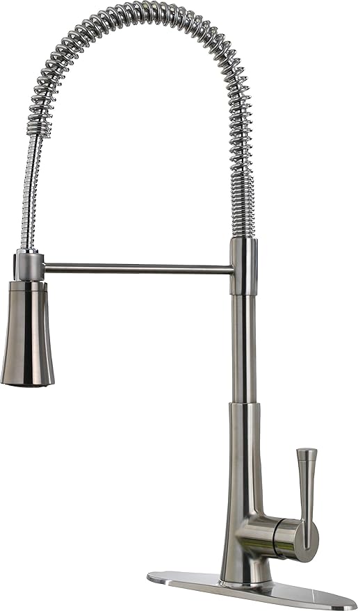 Pfister LG529-MCS Zuri 1-Handle Culinary Kitchen Faucet in Stainless Steel Pfister LG529-MCS Zuri 1-Handle Culinary Kitchen Faucet in Stainless Steel