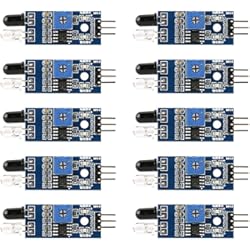 Sensor De Humedad Arduino Uno Electrely 10Pcs IR Módulo de Sensor de Evitación Obstáculos Infrarrojos para Arduino Robot Coche Inteligente, Módulo Tubo Infrarrojo, Sensor Reflexión Fotoeléctrica, Distancia Detección 2-30cm
