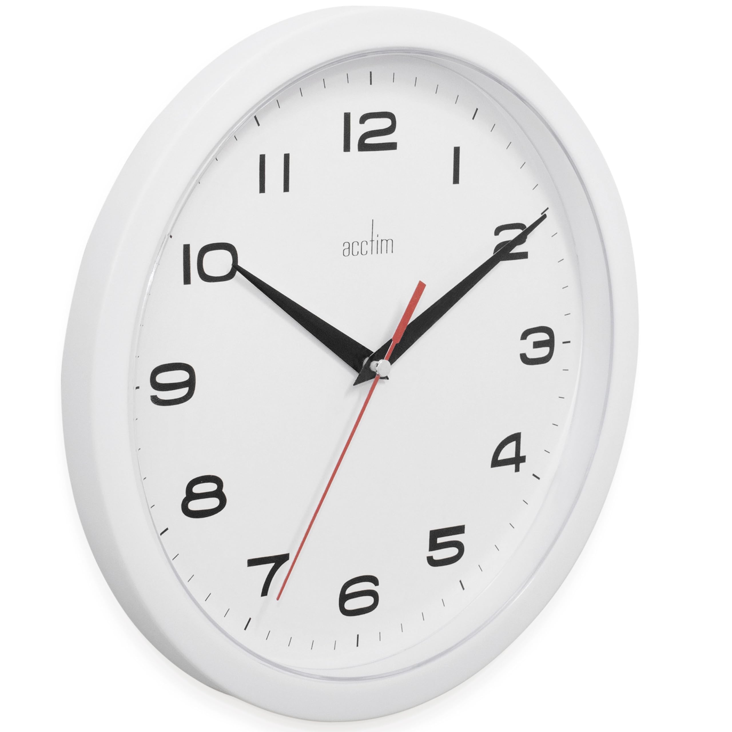 Acctim Aylesbury Kitchen Wall Clock Quartz White 25cm 92/301