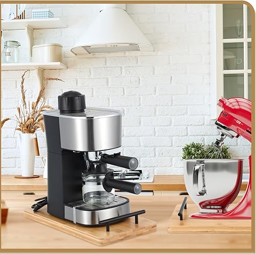 Miniatura 5 de Layhit Bandeja deslizante para electrodomésticos de bambú de 15 x 7.5 pulgadas, bandeja deslizante debajo del gabinete para cafetera, cocina,