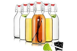 YEBODA 16oz Kombucha Bottles - Airtight Swing Top Bottles for Home Brewing